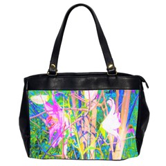 Abstract Oriental Lilies In My Rubio Garden Oversize Office Handbag (2 Sides) by myrubiogarden