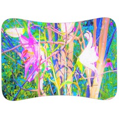 Abstract Oriental Lilies In My Rubio Garden Velour Seat Head Rest Cushion by myrubiogarden