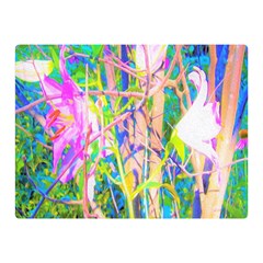 Abstract Oriental Lilies In My Rubio Garden Double Sided Flano Blanket (mini)  by myrubiogarden