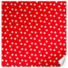 Christmas Pattern White Stars Red Canvas 12  X 12 