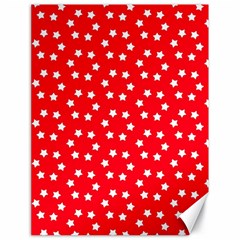 Christmas Pattern White Stars Red Canvas 18  X 24 