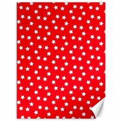 Christmas Pattern White Stars Red Canvas 36  X 48 