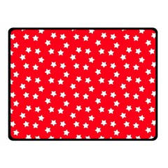 Christmas Pattern White Stars Red Fleece Blanket (small)