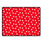 Christmas Pattern White Stars Red Fleece Blanket (Small) 50 x40  Blanket Front