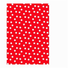 Christmas Pattern White Stars Red Small Garden Flag (two Sides)