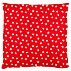 Christmas Pattern White Stars Red Standard Flano Cushion Case (two Sides) by Mariart