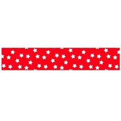 Christmas Pattern White Stars Red Large Flano Scarf 