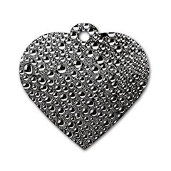 Water Bubble Photo Dog Tag Heart (two Sides) by Mariart