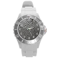 Water Bubble Photo Round Plastic Sport Watch (l) by Mariart