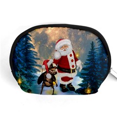 Merry Christmas, Santa Claus With Funny Cockroach In The Night Accessory Pouch (medium) by FantasyWorld7