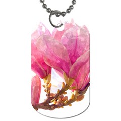 Wild Magnolia Flower Dog Tag (two Sides) by picsaspassion