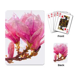 Wild Magnolia Flower Playing Cards Single Design by picsaspassion