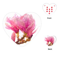 Wild Magnolia Flower Playing Cards (heart) by picsaspassion