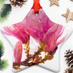 Wild Magnolia flower Star Ornament (Two Sides) Front