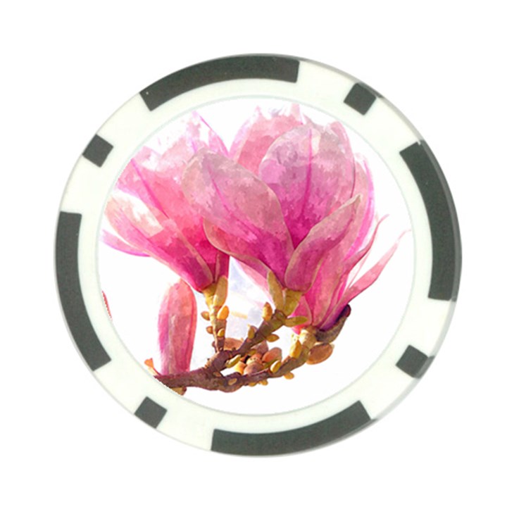 Wild Magnolia flower Poker Chip Card Guard (10 pack)