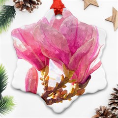 Wild Magnolia Flower Ornament (snowflake) by picsaspassion