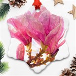 Wild Magnolia flower Ornament (Snowflake) Front