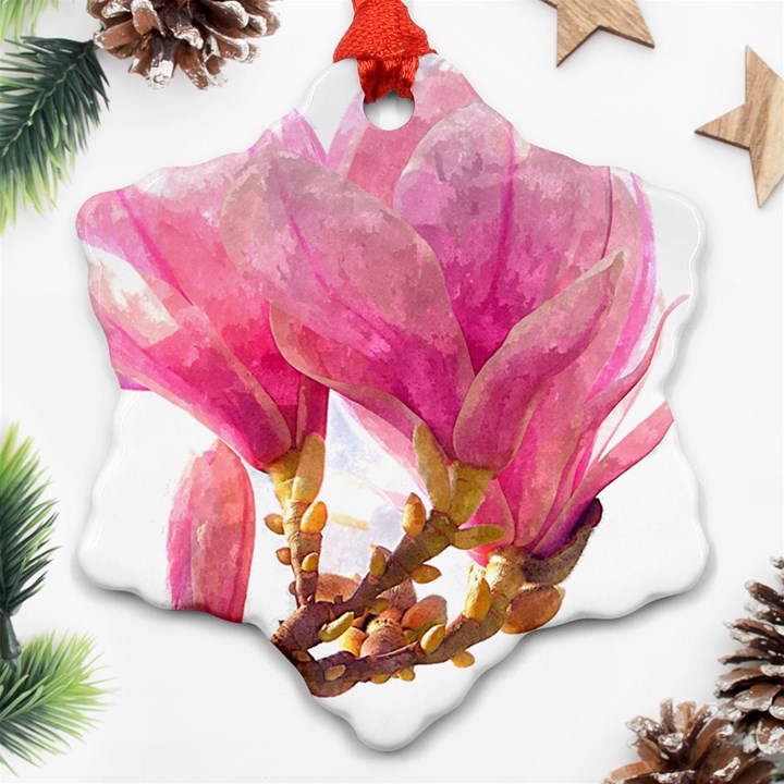 Wild Magnolia flower Ornament (Snowflake)