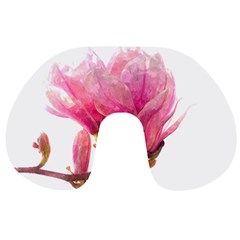 Wild Magnolia Flower Travel Neck Pillows by picsaspassion