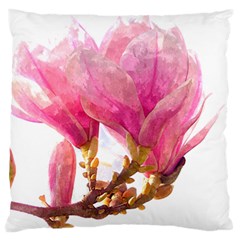 Wild Magnolia Flower Large Flano Cushion Case (two Sides) by picsaspassion