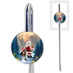 Merry Christmas, Santa Claus With Funny Cockroach In The Night Book Mark by FantasyWorld7