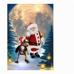 Merry Christmas, Santa Claus With Funny Cockroach In The Night Small Garden Flag (two Sides) by FantasyWorld7