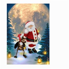 Merry Christmas, Santa Claus With Funny Cockroach In The Night Large Garden Flag (two Sides) by FantasyWorld7