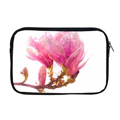 Wild Magnolia Flower, Watercolor Art Apple Macbook Pro 17  Zipper Case by picsaspassion