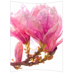 Wild Magnolia Flower, Watercolor Art Velour Seat Cushion by picsaspassion