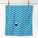 Chevron Shark Pattern Face Towel Front