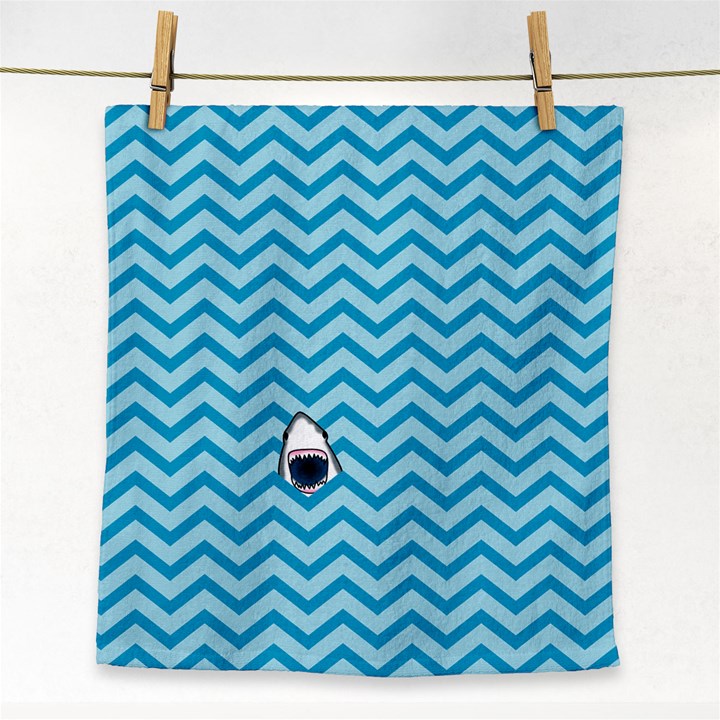 Chevron Shark Pattern Face Towel