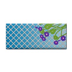 Morning Glory Argyle (blue Sky) Pattern Hand Towel by emilyzragz