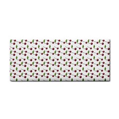 Musical Cherries Pattern Hand Towel by emilyzragz