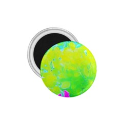 Fluorescent Yellow And Pink Abstract Garden Foliage 1 75  Magnets by myrubiogarden