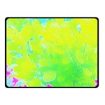 Fluorescent Yellow And Pink Abstract Garden Foliage Fleece Blanket (Small) 50 x40  Blanket Front