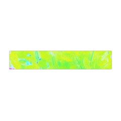 Fluorescent Yellow And Pink Abstract Garden Foliage Flano Scarf (mini) by myrubiogarden