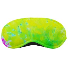 Fluorescent Yellow And Pink Abstract Garden Foliage Sleeping Masks by myrubiogarden