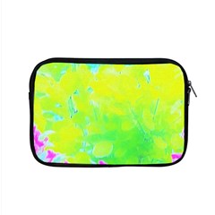 Fluorescent Yellow And Pink Abstract Garden Foliage Apple Macbook Pro 15  Zipper Case by myrubiogarden