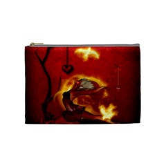 Wonderful Fairy Of The Fire With Fire Birds Cosmetic Bag (medium)