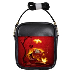 Wonderful Fairy Of The Fire With Fire Birds Girls Sling Bag by FantasyWorld7