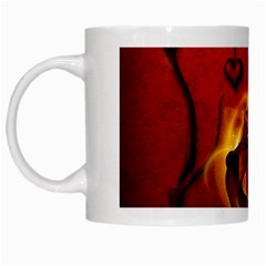 Wonderful Fairy Of The Fire With Fire Birds White Mugs by FantasyWorld7