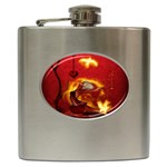 Wonderful Fairy Of The Fire With Fire Birds Hip Flask (6 oz) Front