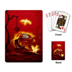 Wonderful Fairy Of The Fire With Fire Birds Playing Cards Single Design by FantasyWorld7