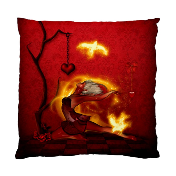 Wonderful Fairy Of The Fire With Fire Birds Standard Cushion Case (One Side)