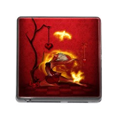 Wonderful Fairy Of The Fire With Fire Birds Memory Card Reader (square 5 Slot) by FantasyWorld7