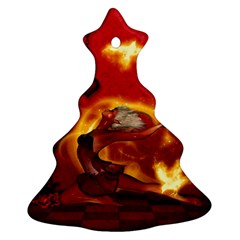 Wonderful Fairy Of The Fire With Fire Birds Ornament (christmas Tree)  by FantasyWorld7