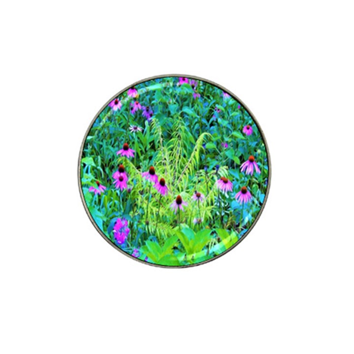 Purple Coneflower Garden With Tiger Eye Tree Hat Clip Ball Marker (10 pack)