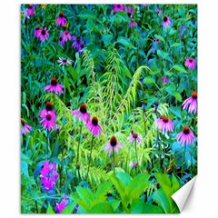 Purple Coneflower Garden With Tiger Eye Tree Canvas 8  X 10  by myrubiogarden