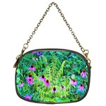 Purple Coneflower Garden With Tiger Eye Tree Chain Purse (Two Sides) Back