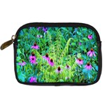 Purple Coneflower Garden With Tiger Eye Tree Digital Camera Leather Case Front